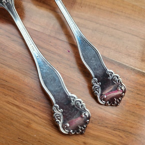 1865 H Sears And Son Silverplate Como Teaspoon 6" set of 2 antique flatware - Picture 6 of 10
